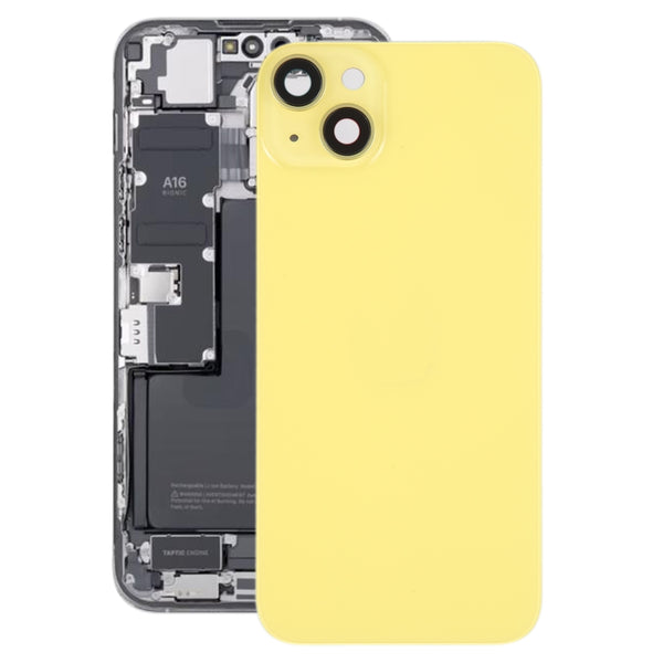 Battery Back Cover With Brackets For Apple iPhone 14 (6.1) Yellow